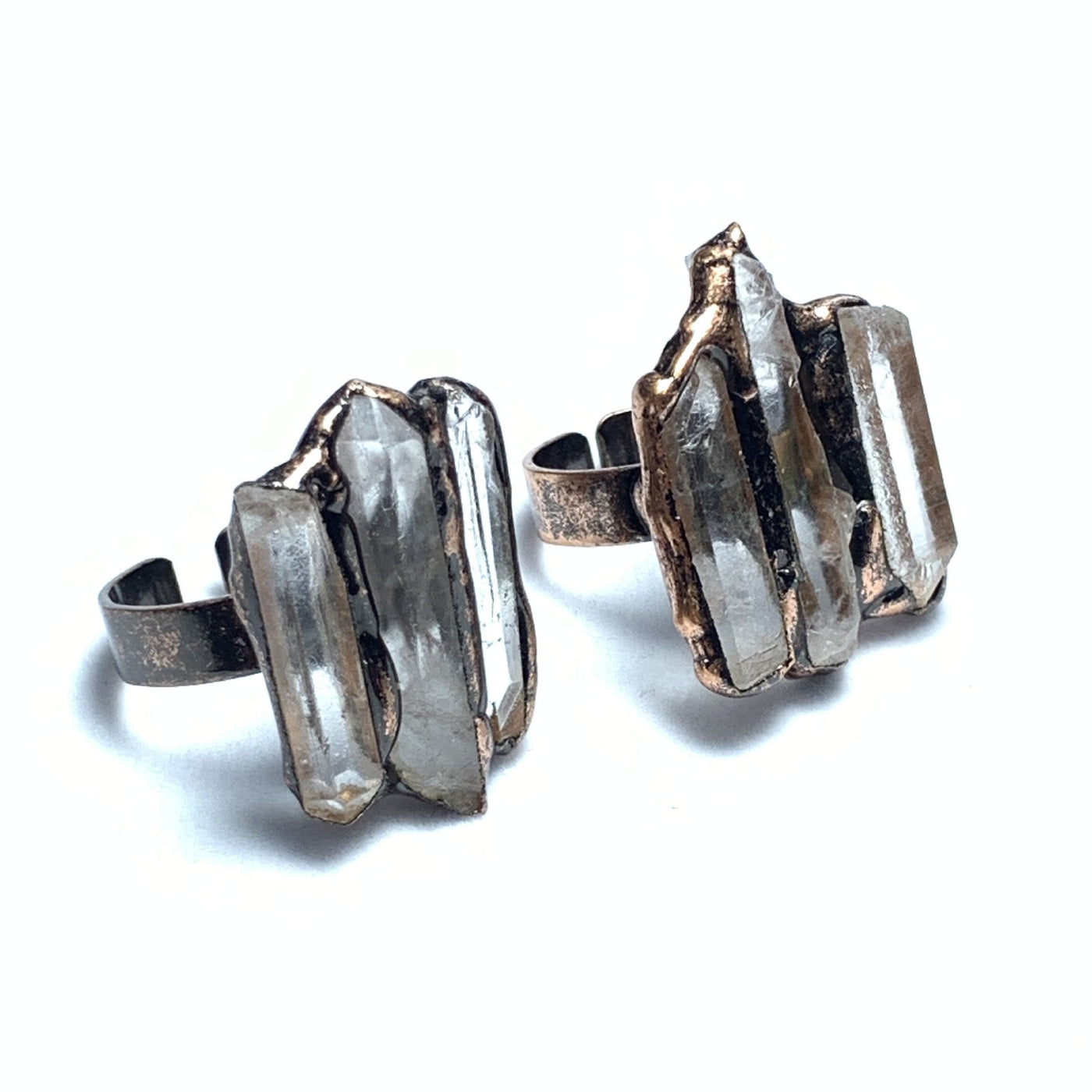 3-Shard Retro Quartz Crystal Ring