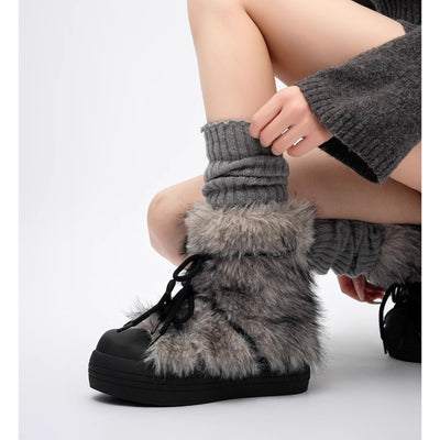 Furry Bear Snow Boots