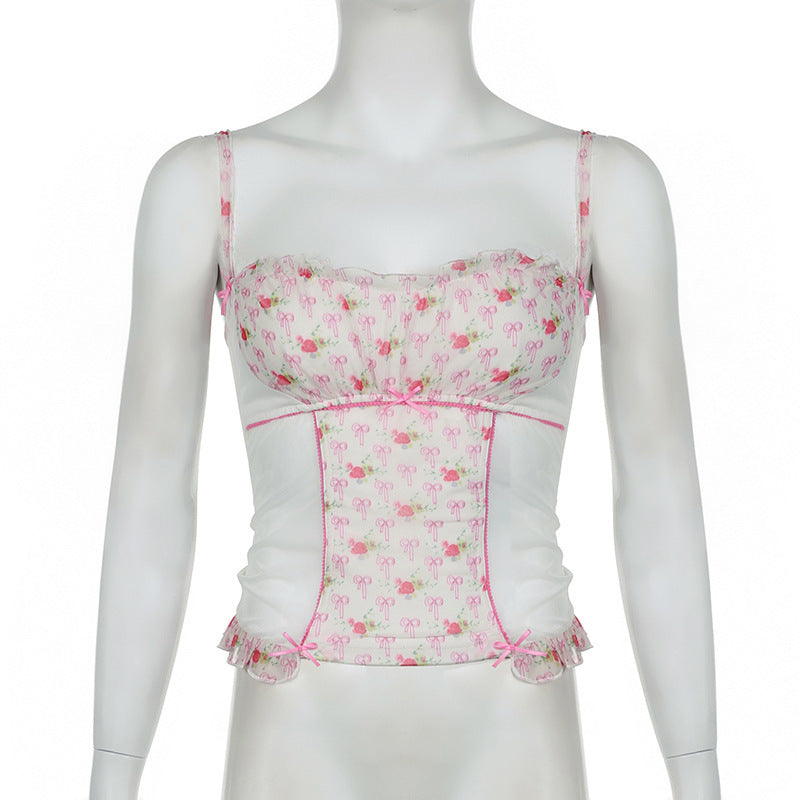 Babygirl Stretchy Mock Corset Camisole