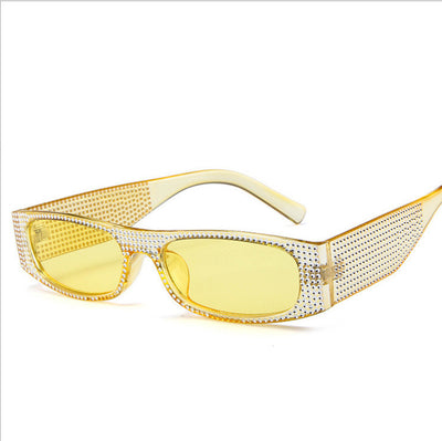 Studded Multi-Color Slim Sunglasses