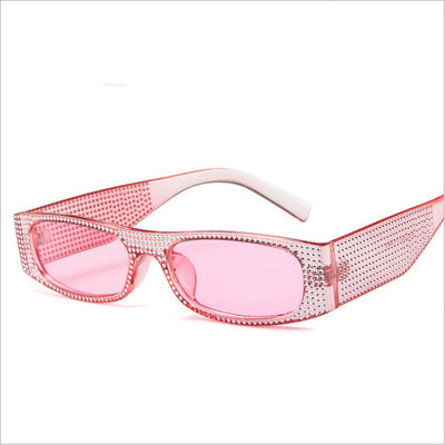 Studded Multi-Color Slim Sunglasses