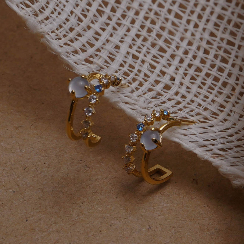 Ladies Vintage-style Opal Earrings