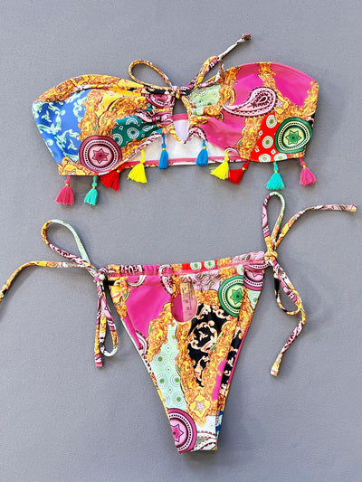 Women's Colorful Tropical Bikini