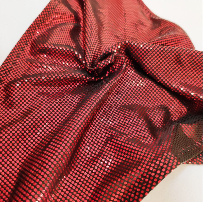 'Crimson Dominance' Red Strapped Metallic One-Piece Swimsuit