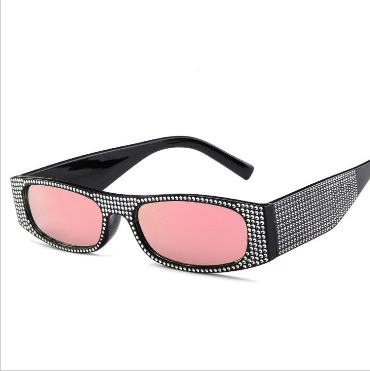Studded Multi-Color Slim Sunglasses