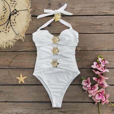 Blingy Two-Piece Swimsuit Dress Set