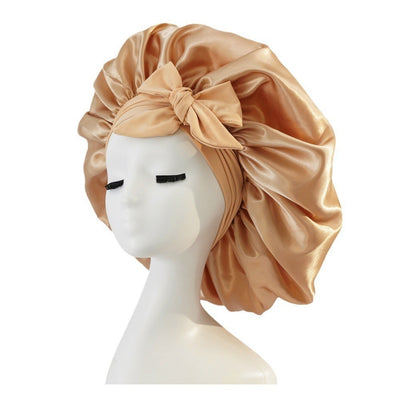 Satin Bonnet Elastic Nightcap