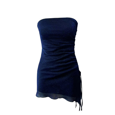 Iris Glitter Tube Top Club Dress