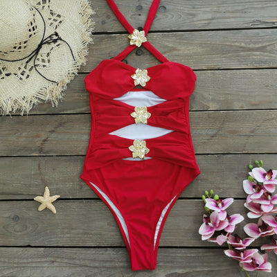 Blingy Two-Piece Swimsuit Dress Set