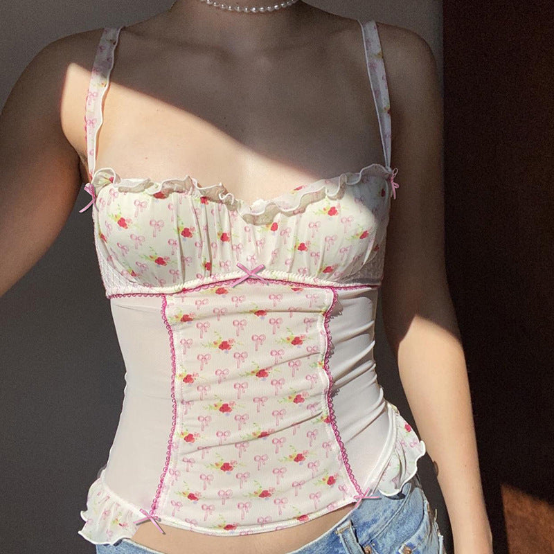 Babygirl Stretchy Mock Corset Camisole