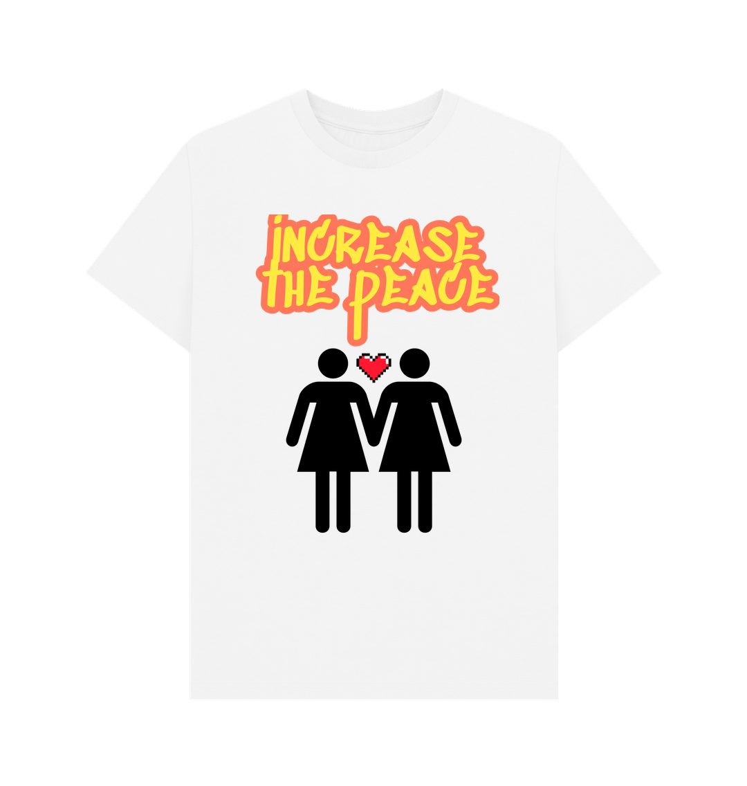 White Gay Rights\/Increase The Peace Oversized Tee