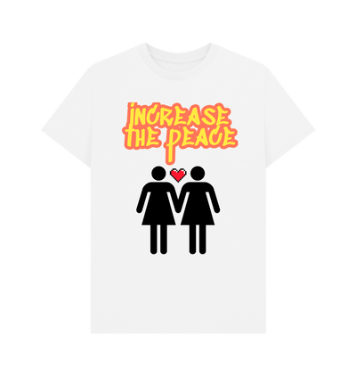 White Gay Rights\/Increase The Peace Oversized Tee