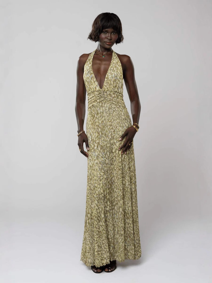Women's Backless Slim Fit Halter Dress