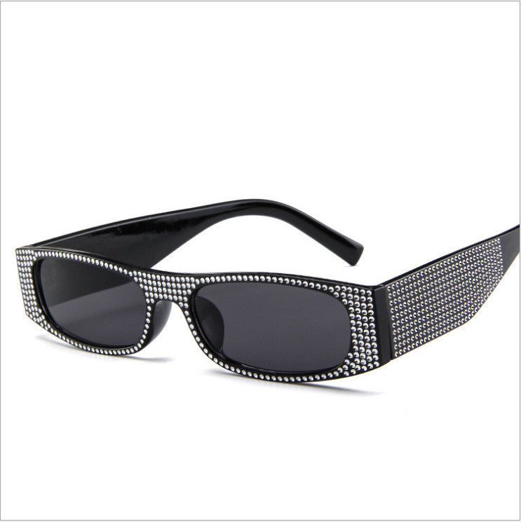 Studded Multi-Color Slim Sunglasses