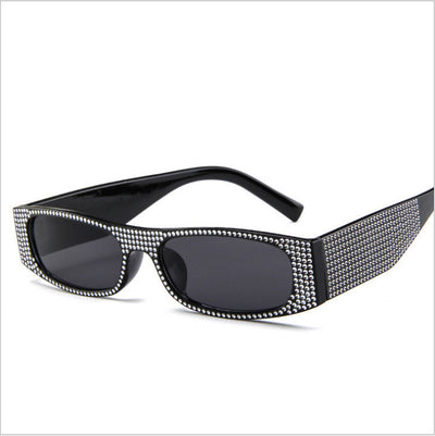 Studded Multi-Color Slim Sunglasses