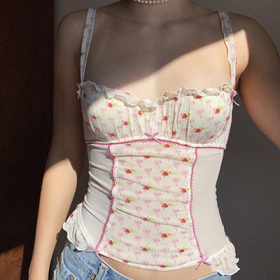 Babygirl Stretchy Mock Corset Camisole