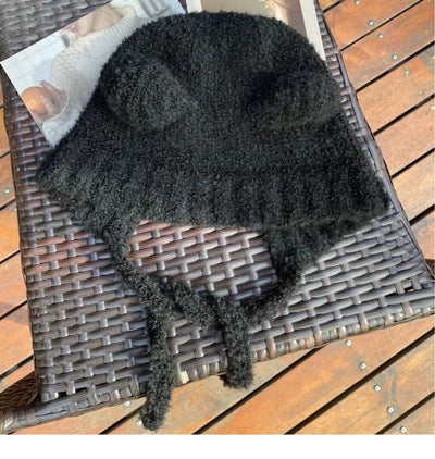 Warm Bear Knitted Hat