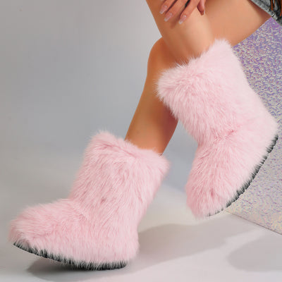 Maximum-Fluffy Fur Ankle Boots