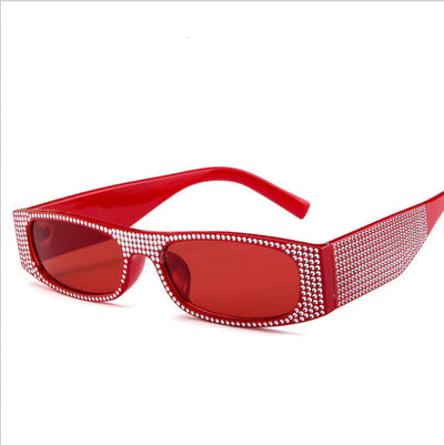 Studded Multi-Color Slim Sunglasses