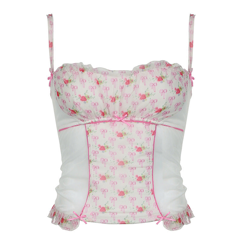 Babygirl Stretchy Mock Corset Camisole