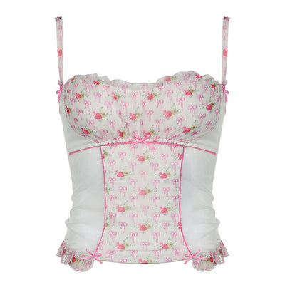 Babygirl Stretchy Mock Corset Camisole