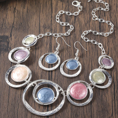 Retro Drooped Necklace & Earring Set