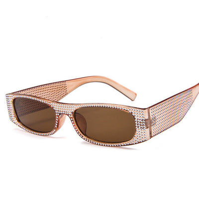Studded Multi-Color Slim Sunglasses