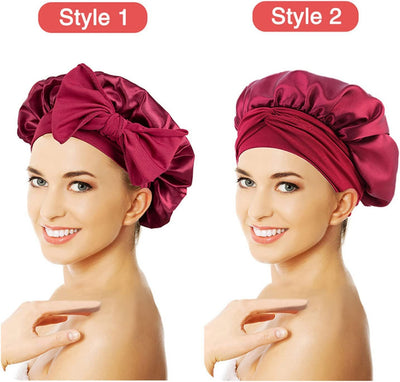 Satin Bonnet Elastic Nightcap