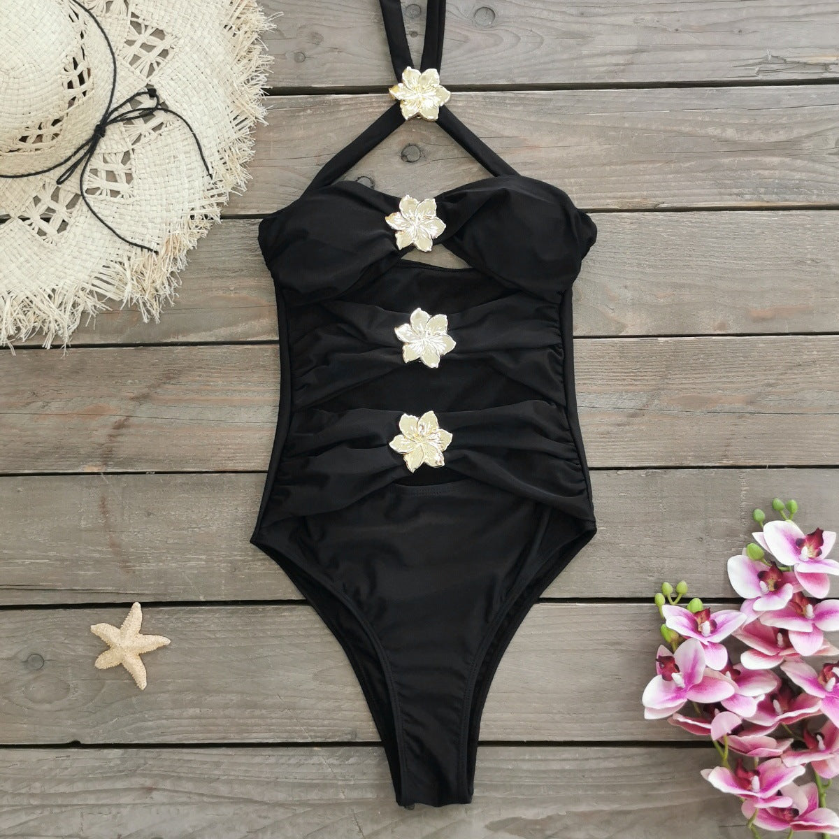 Blingy Two-Piece Swimsuit Dress Set
