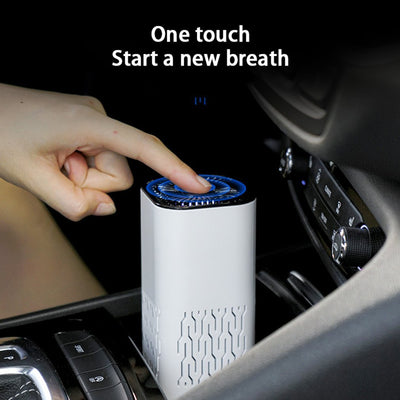 Car Air Purifier + Negative Ion Generator to Remove Formaldehyde, Dust, Smoke, Chemicals