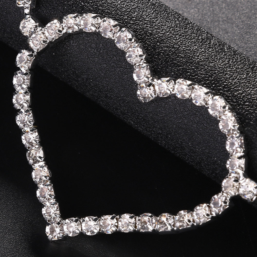 Heart-shaped Rhinestone Waist Chain