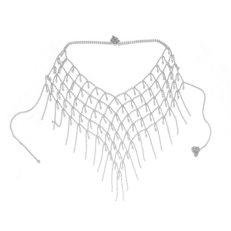 Rhinestone Body Chain Top