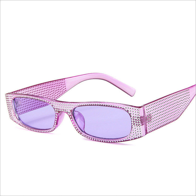Studded Multi-Color Slim Sunglasses
