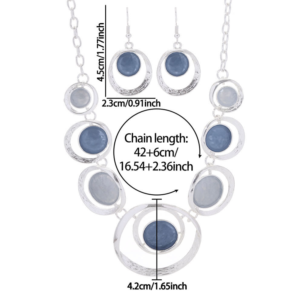 Retro Drooped Necklace & Earring Set