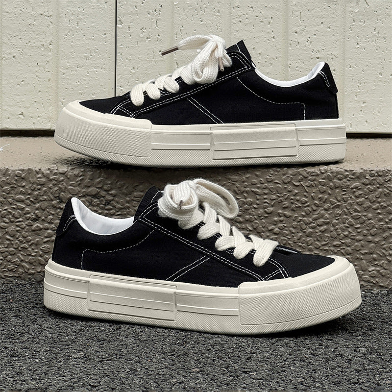 Canvas Platform Sporty Skate Shoes
