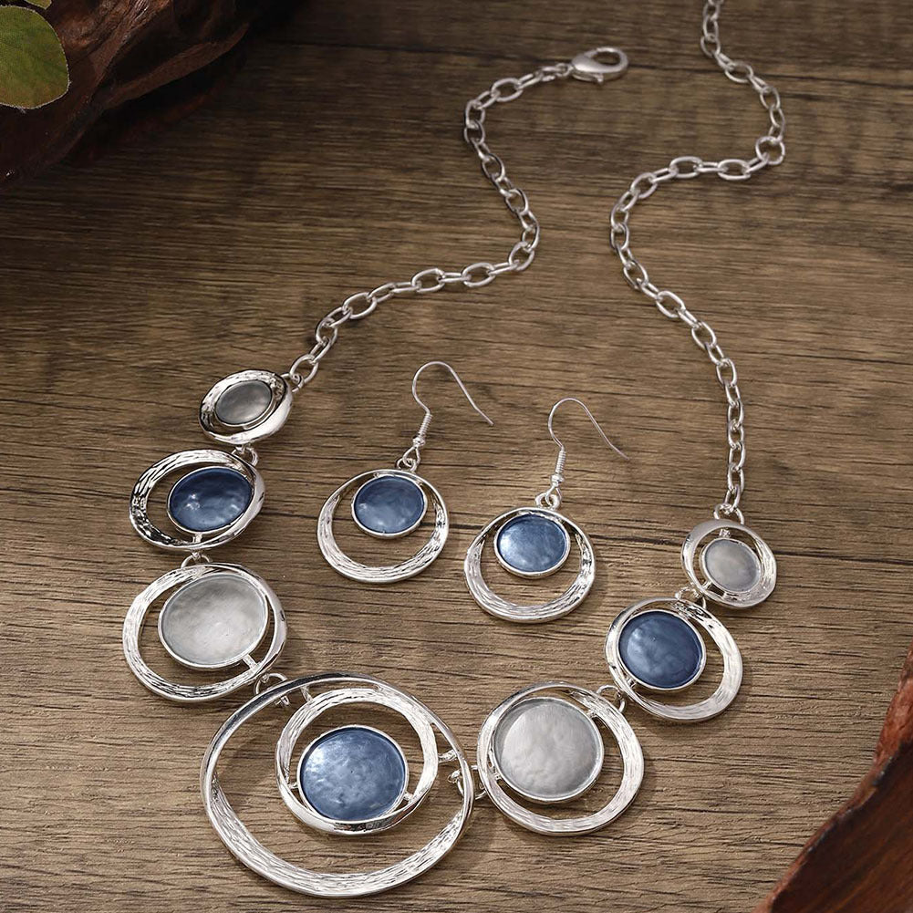 Retro Drooped Necklace & Earring Set