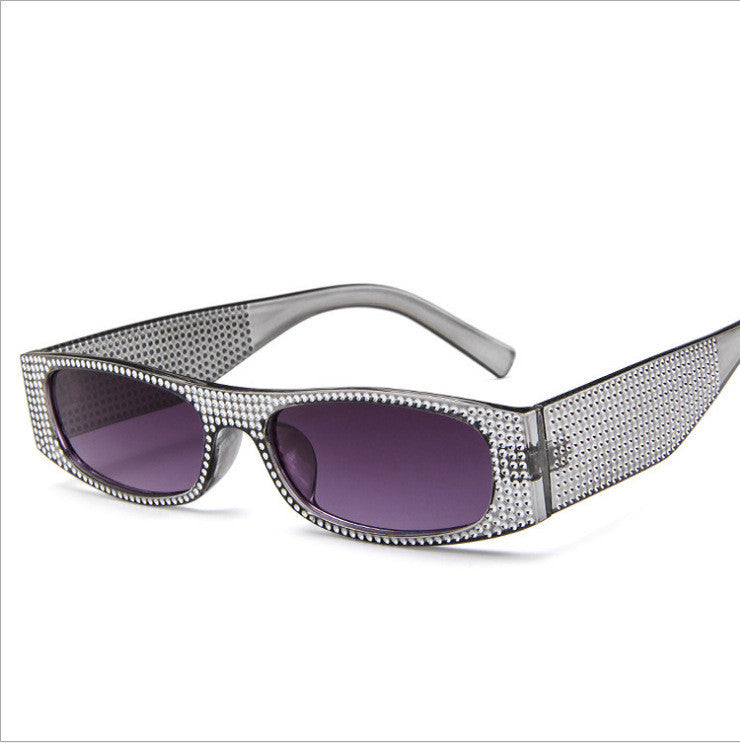 Studded Multi-Color Slim Sunglasses