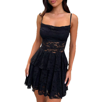 Sheer Cut-out Lace Statement Dress