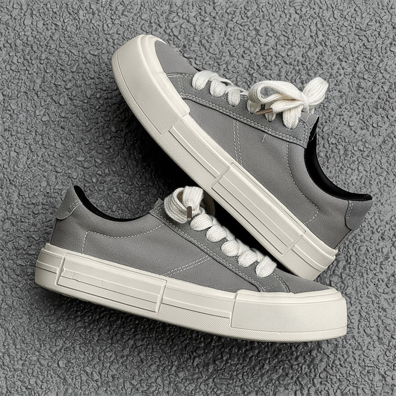Canvas Platform Sporty Skate Shoes