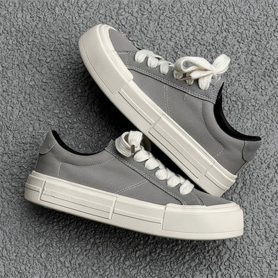 Canvas Platform Sporty Skate Shoes