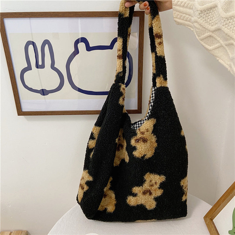 Big Bear Fuzzy Tote Bag