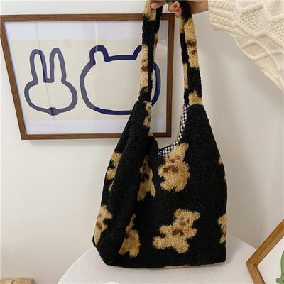 Big Bear Fuzzy Tote Bag