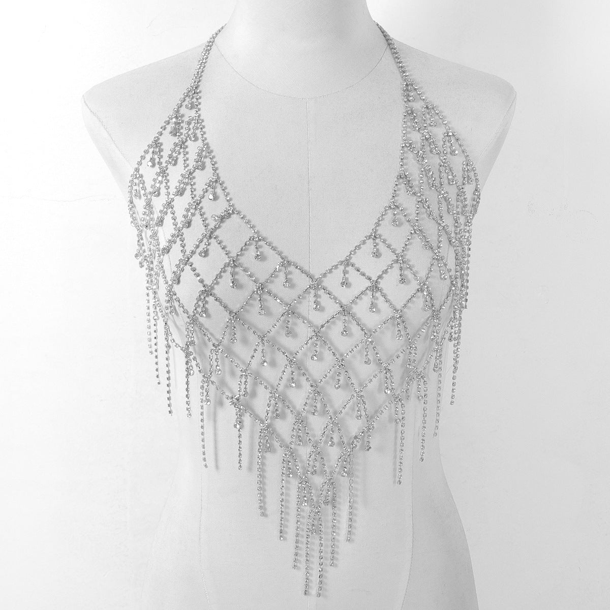 Rhinestone Body Chain Top