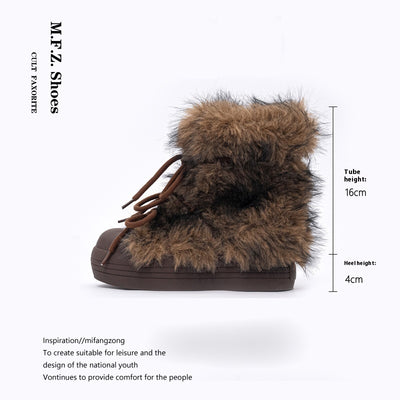 Furry Bear Snow Boots