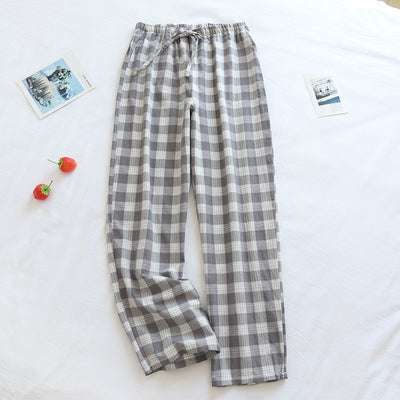Men's Pure Cotton Plaid Trousers