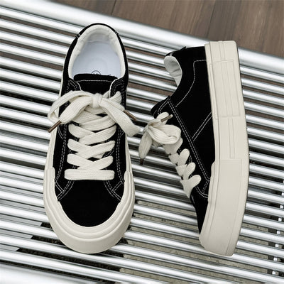 Canvas Platform Sporty Skate Shoes