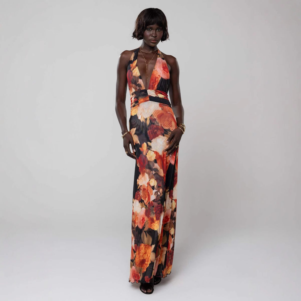 Women's Backless Slim Fit Halter Dress