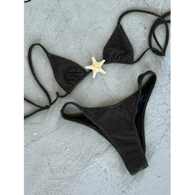 Sparkley Starfish Drawstring Bikini Set