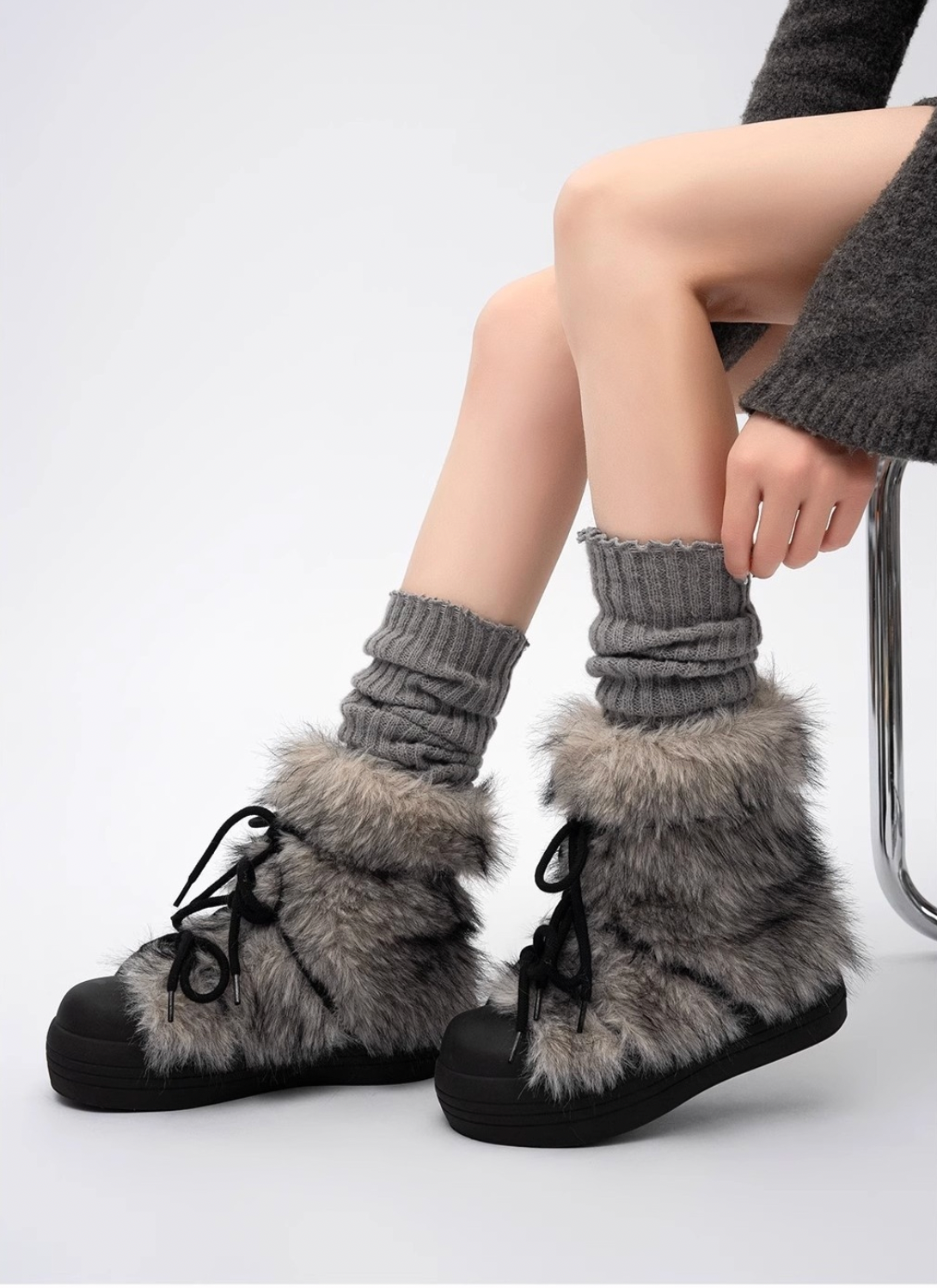 Furry Bear Snow Boots