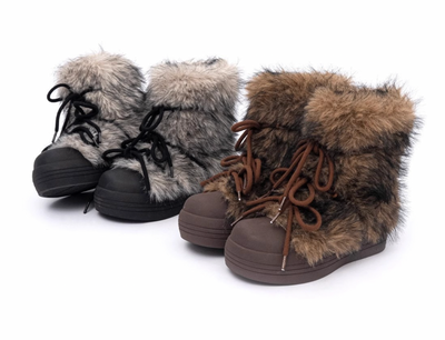 Furry Bear Snow Boots